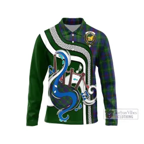 Bailey Tartan Long Sleeve Polo Shirt with Epic Bagpipe Style