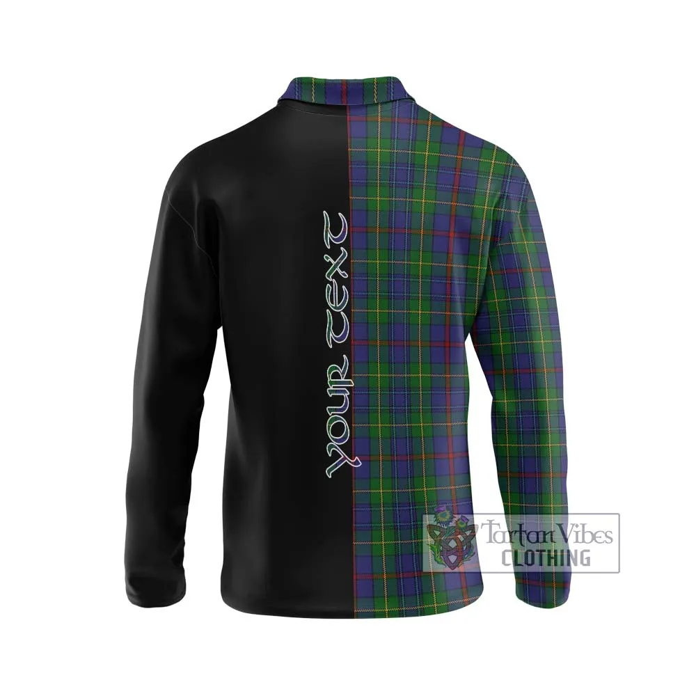 Bailey Tartan Long Sleeve Polo Shirt with Family Crest and Half Of Me Style