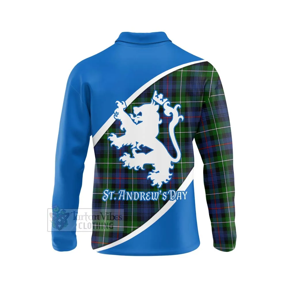 Baillie (Bailey) Family Crest Tartan Long Sleeve Polo Shirt Celebrate Saint Andrew's Day in Style