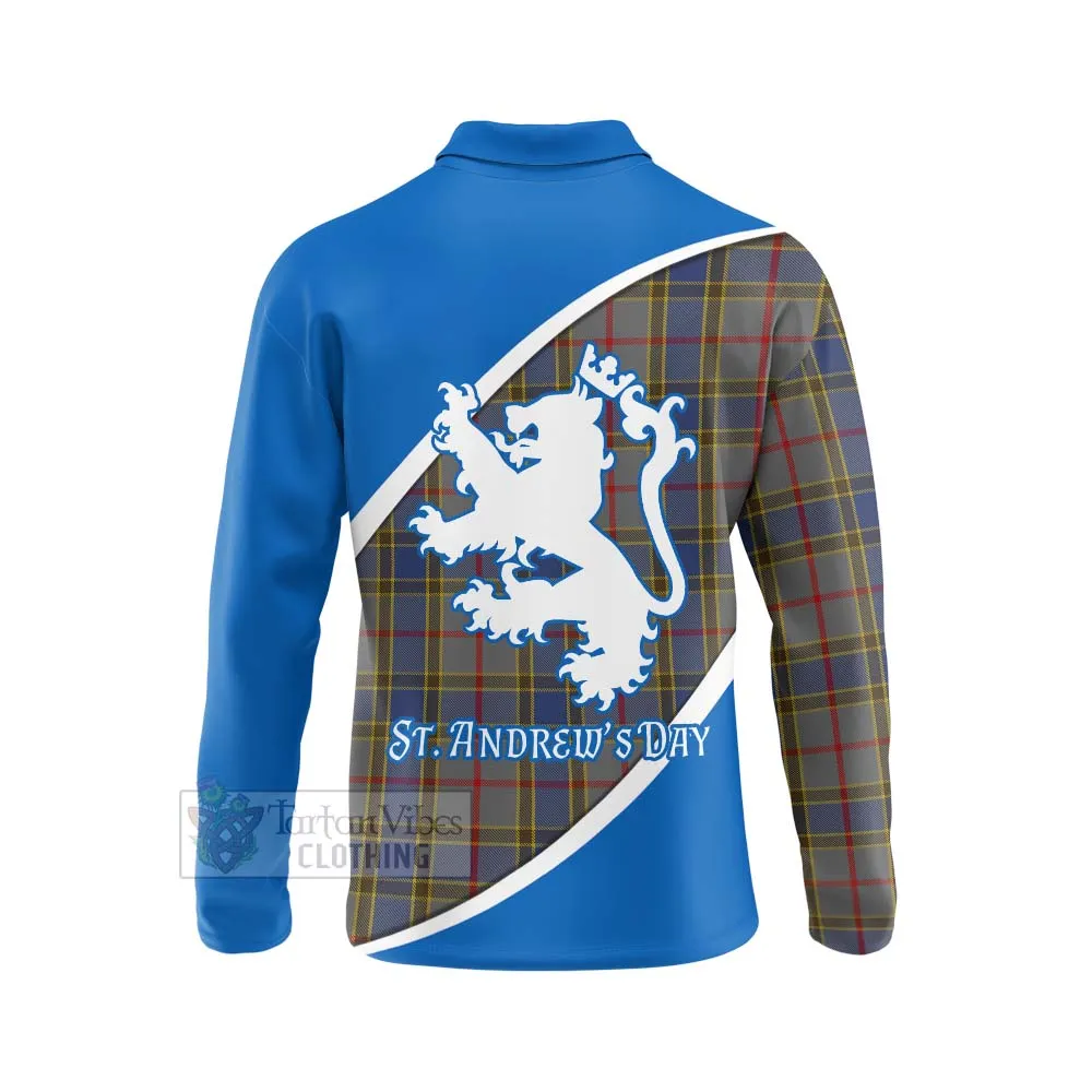 Balfour Family Crest Tartan Long Sleeve Polo Shirt Celebrate Saint Andrew's Day in Style