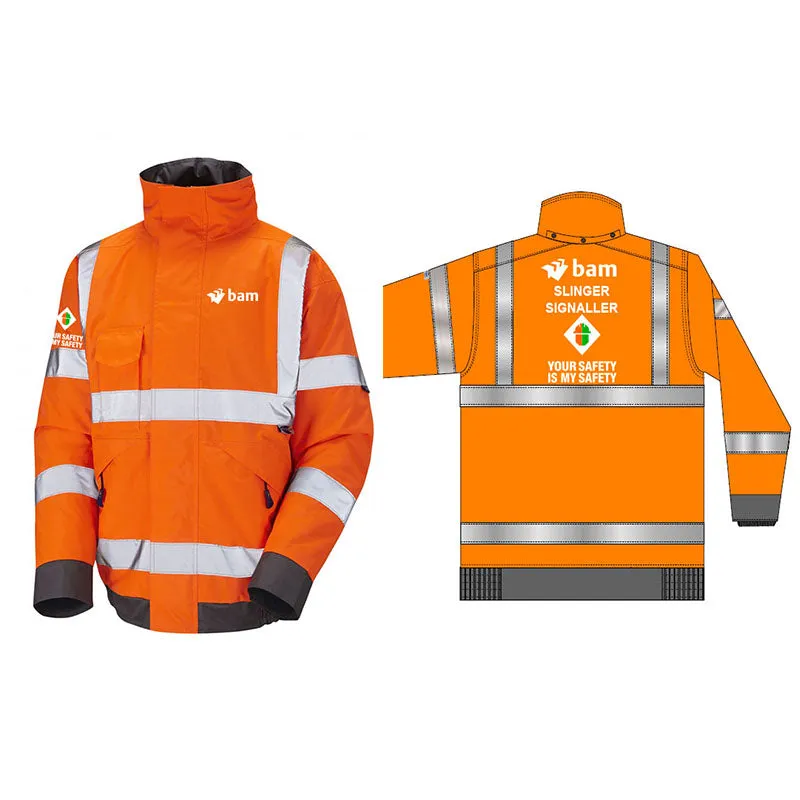 BAM Hi Vis Bomber Jacket - Orange