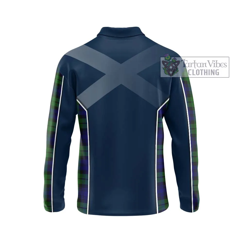 Bannatyne Tartan Long Sleeve Polo Shirt with Family Crest and Lion Rampant Vibes Sport Style