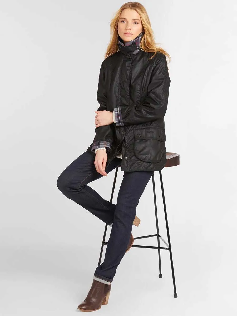 BARBOUR Beadnell Wax Jacket - Women's - Black