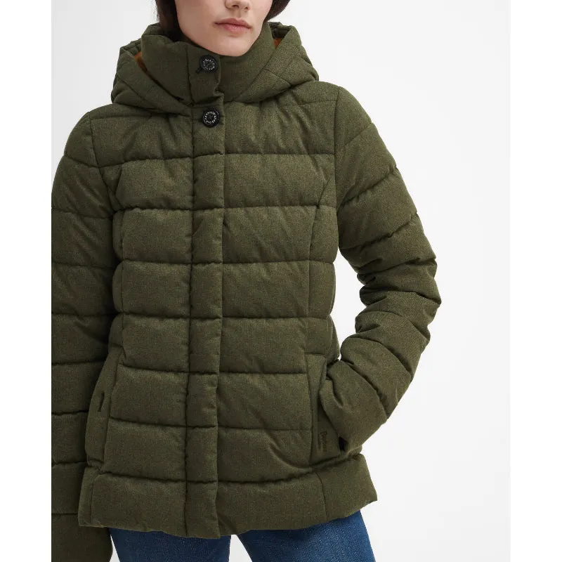 Barbour Camellia Puffer Ladies Jacket - Olive