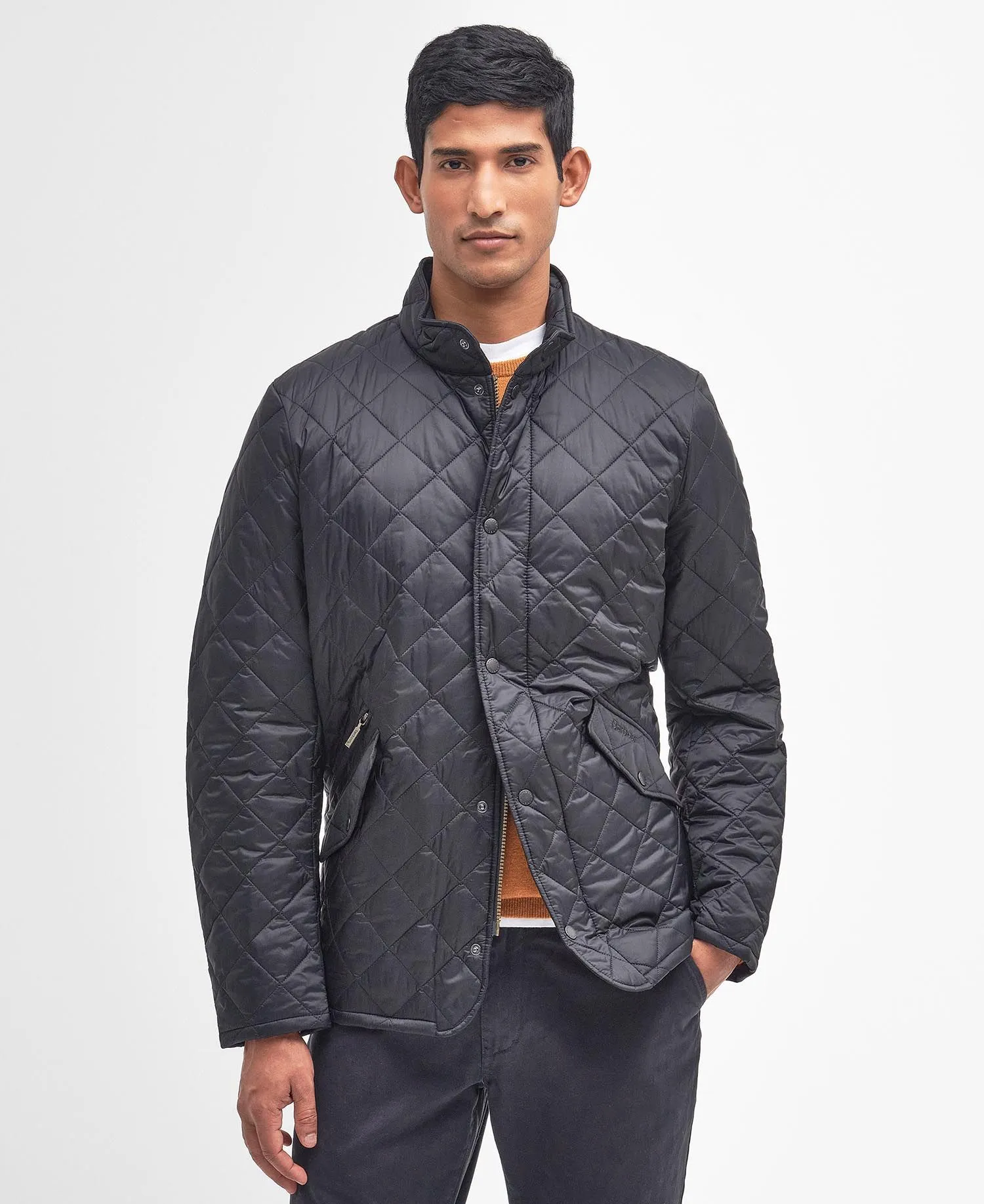 Barbour Men's Flyweight Chelsea Quilted Jacket Black MQU0007 BK91