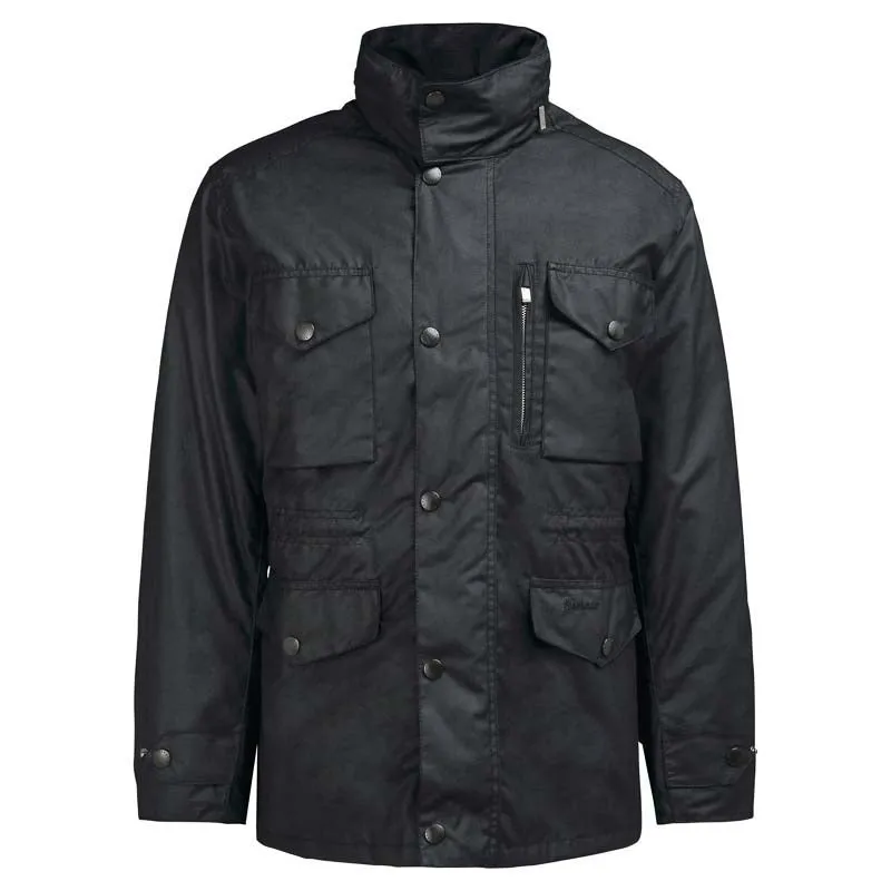 Barbour Sapper Mens Waxed Jacket - Black/Classic