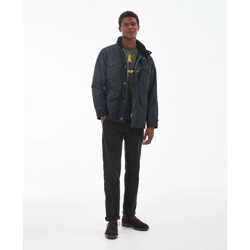 Barbour Sapper Mens Waxed Jacket - Black/Classic