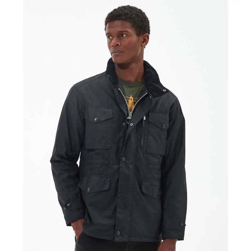 Barbour Sapper Mens Waxed Jacket - Black/Classic