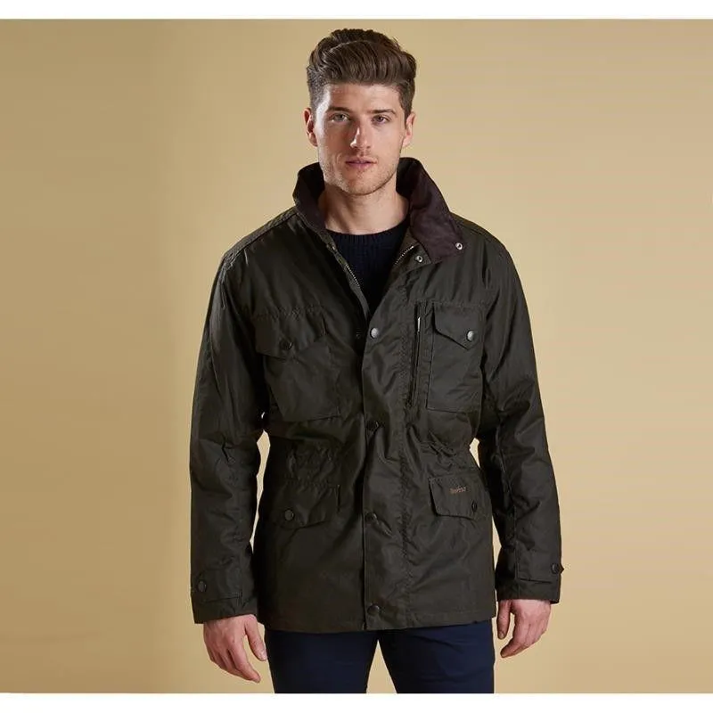 Barbour Sapper Mens Waxed Jacket - Olive