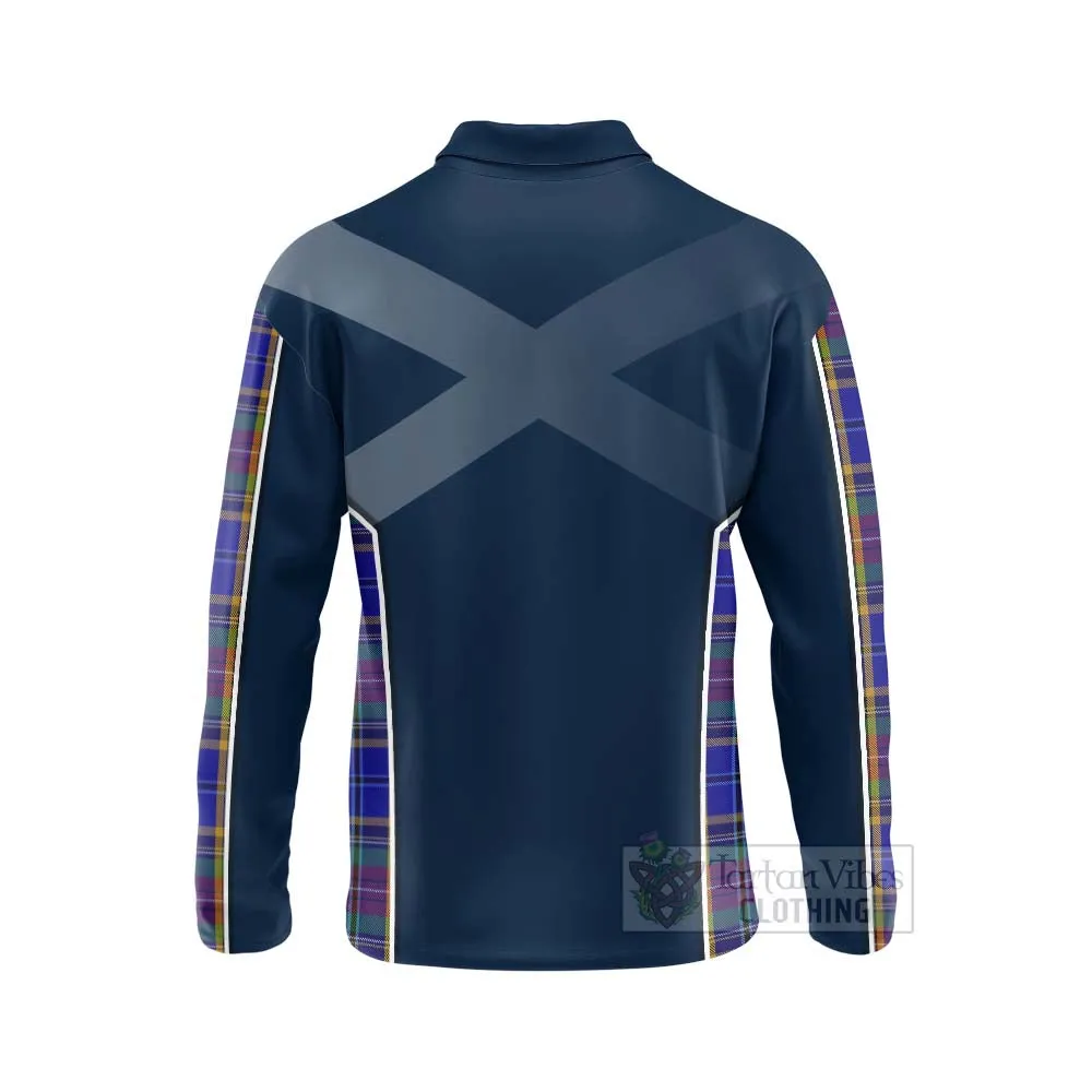 Beattie (Beatty) Tartan Long Sleeve Polo Shirt with Family Crest and Scottish Thistle Vibes Sport Style