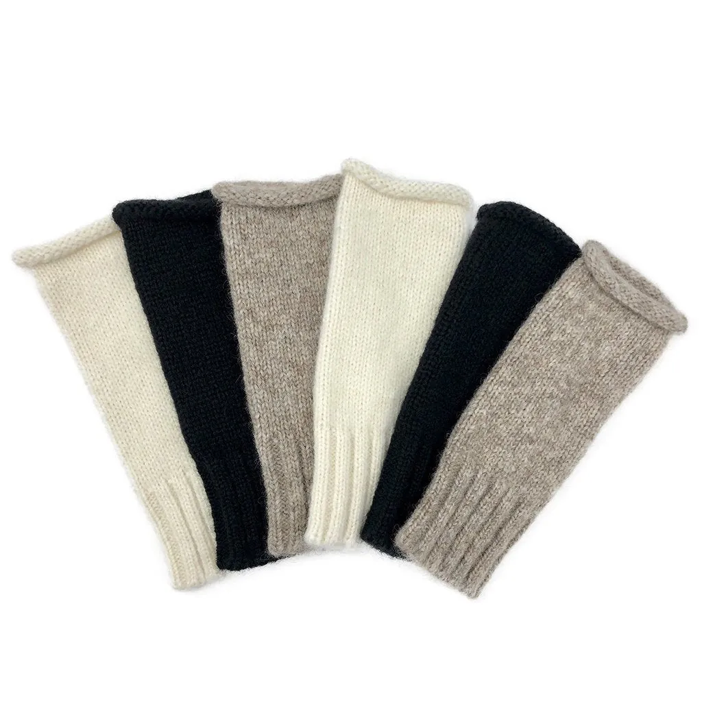 Beige Essential Knit Alpaca Gloves by SLATE   SALT