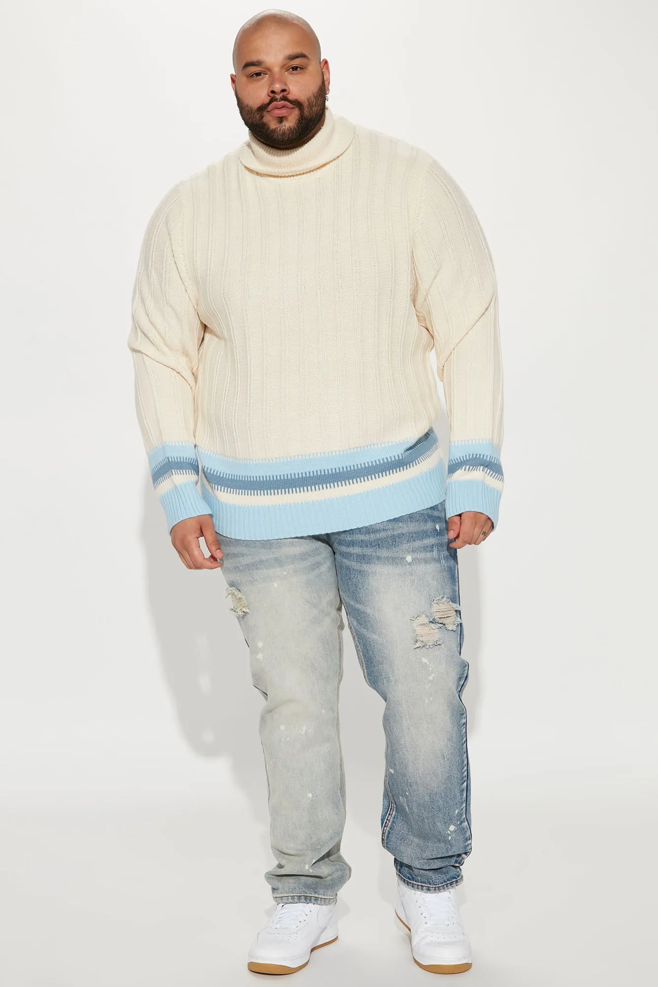 Best In Turtleneck Sweater - Cream/combo