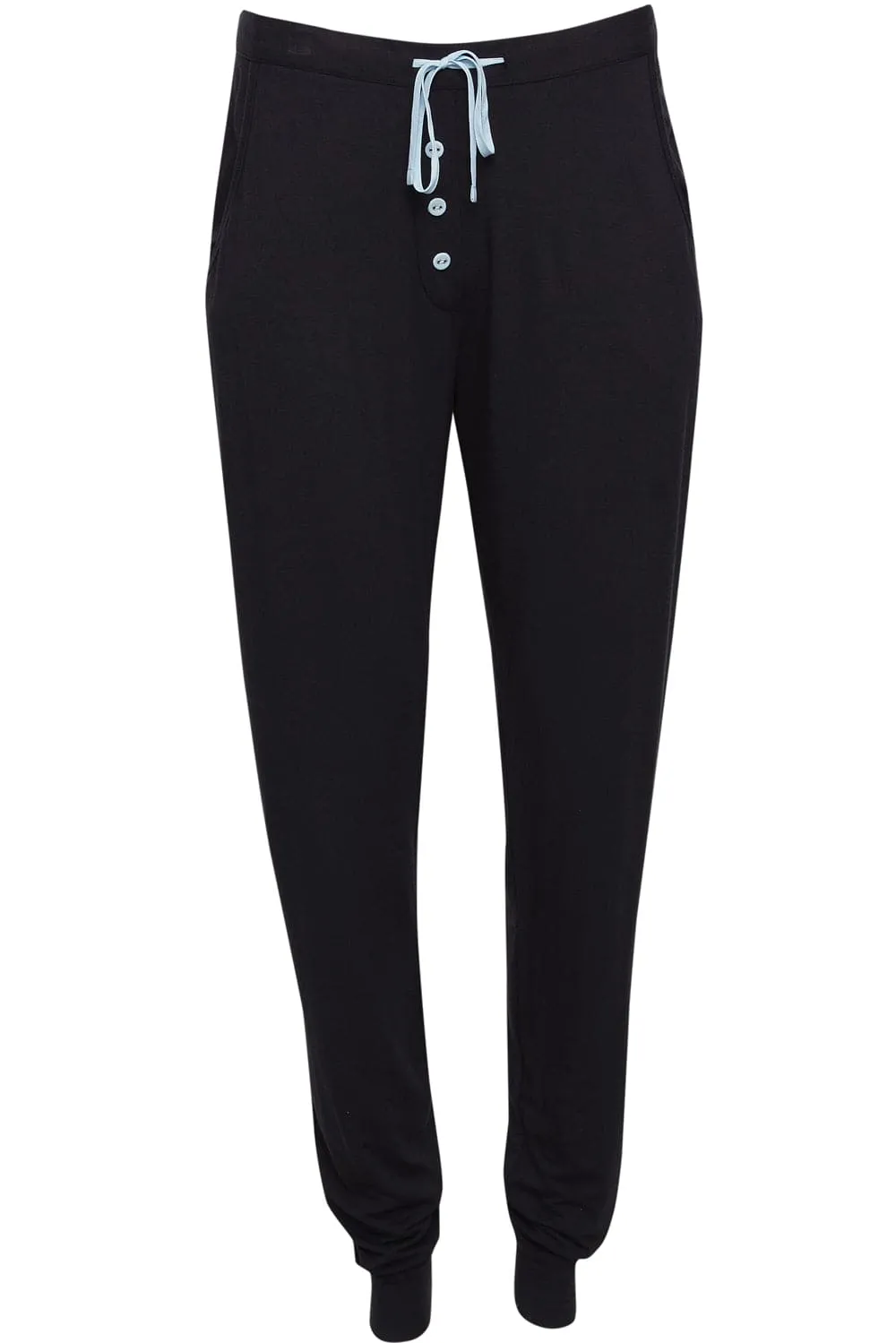 Beth Black Jersey Pants, Size UK 8