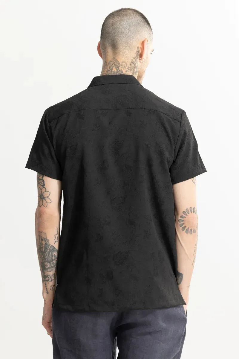 Birch Textured Black Shirt