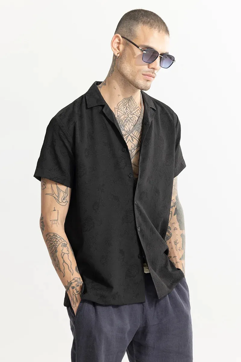 Birch Textured Black Shirt