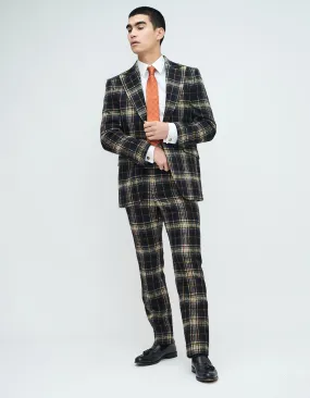 Black & Gold Brushed Mohair Wool Suit GOLD COLLECTION