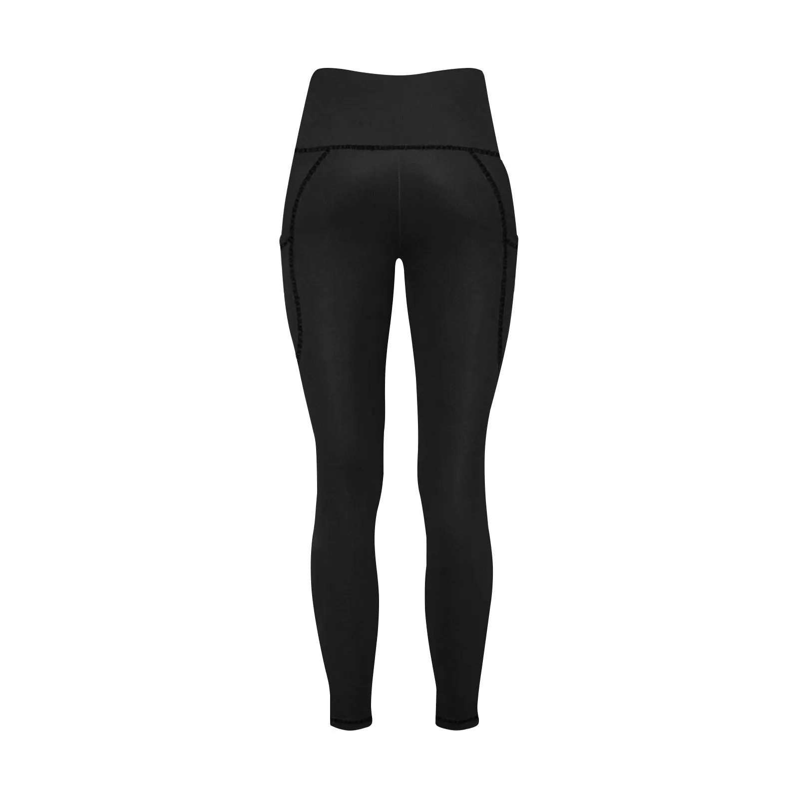 Black Women's Athletic Leggings With Pockets