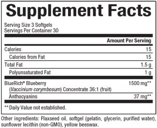 BlueRich Super Strength 500 mg, 90 sgel