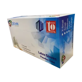 BP Latex Gloves, Powder-Free, size XL (Pk: 100 pcs/box)