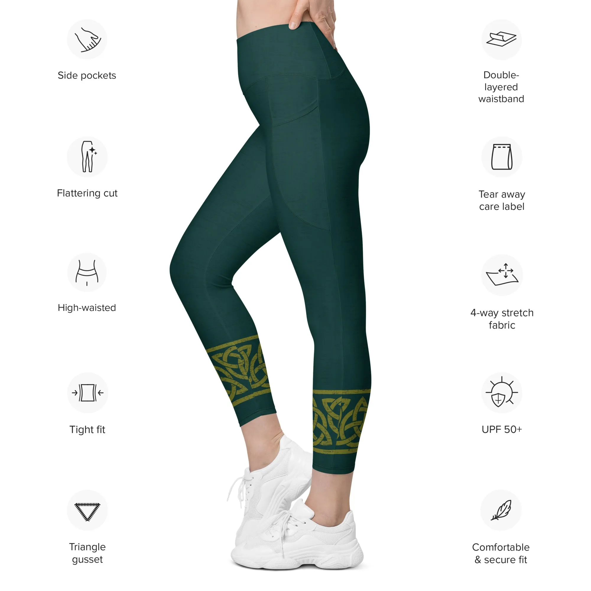 Brave Inspired Merida Leggings with pockets- Running Costume, Princess Cosplay, Bounding