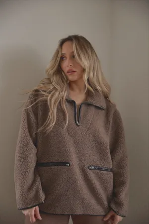 Brown Sherpa Sweater