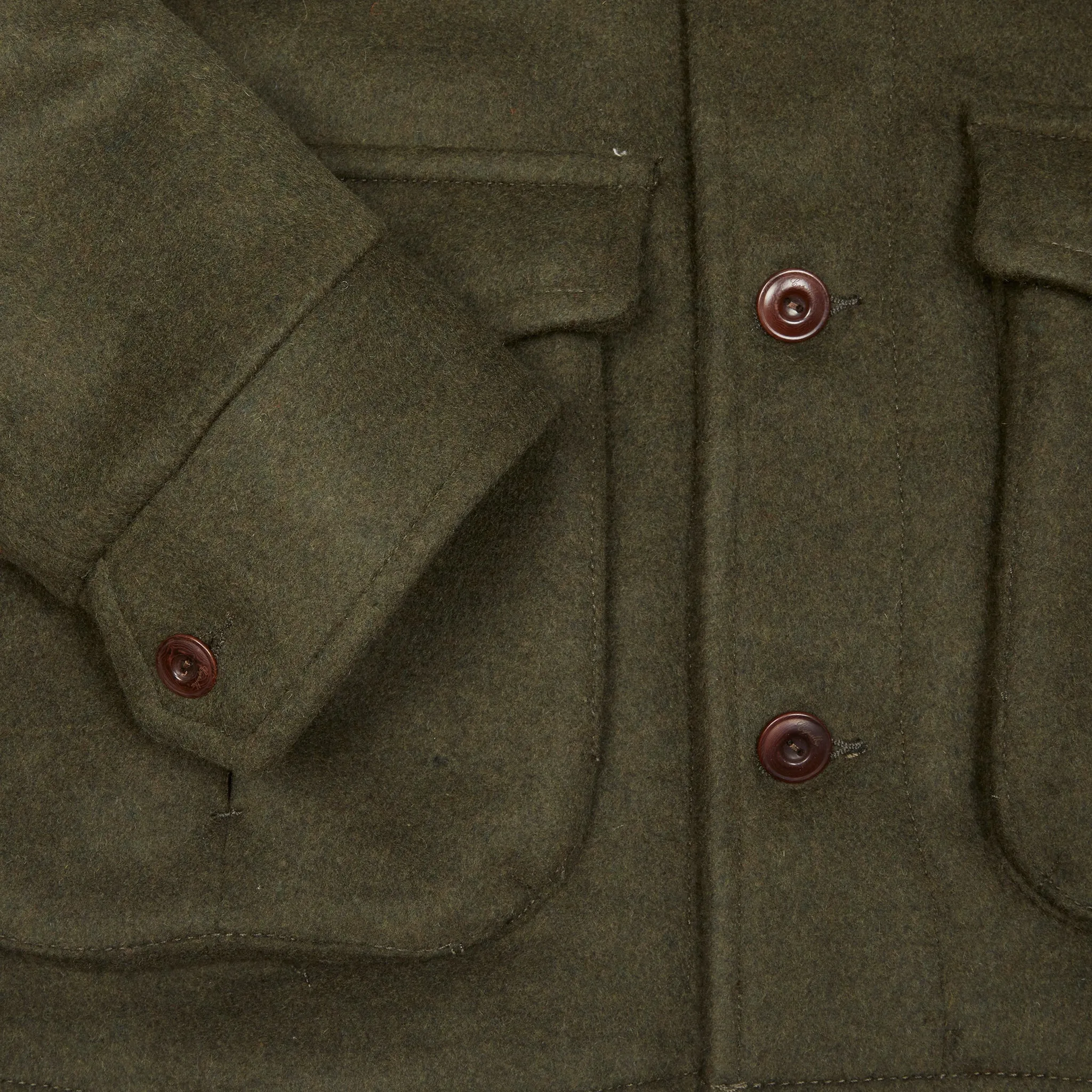 Capalbio Wool Field Jacket in Forest Green