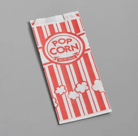 Carnival King 3 1/2" x 2 1/4" x 8" 1 oz. Popcorn Bag - 25 pack