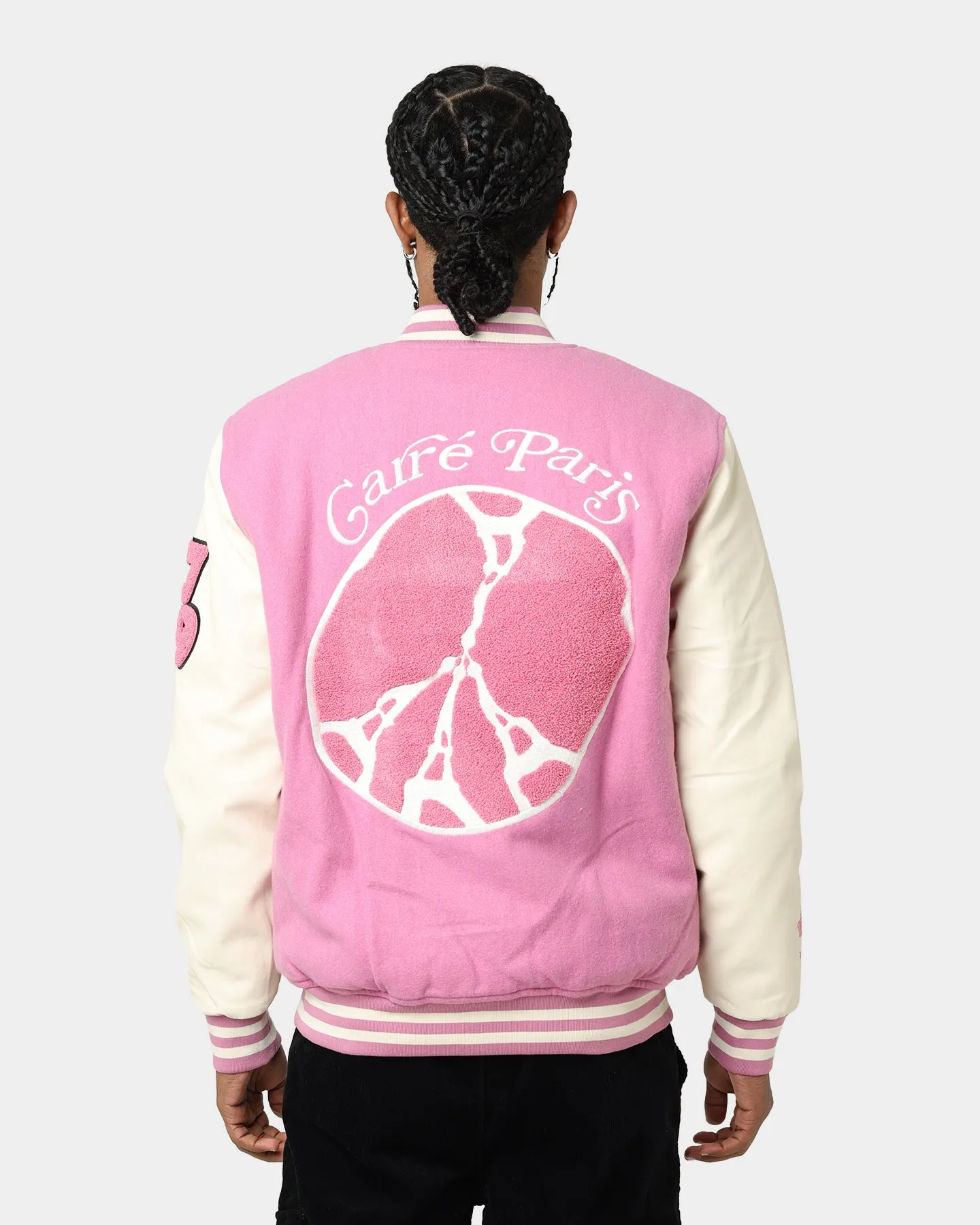 Carré Peace Varsity Jacket Pink