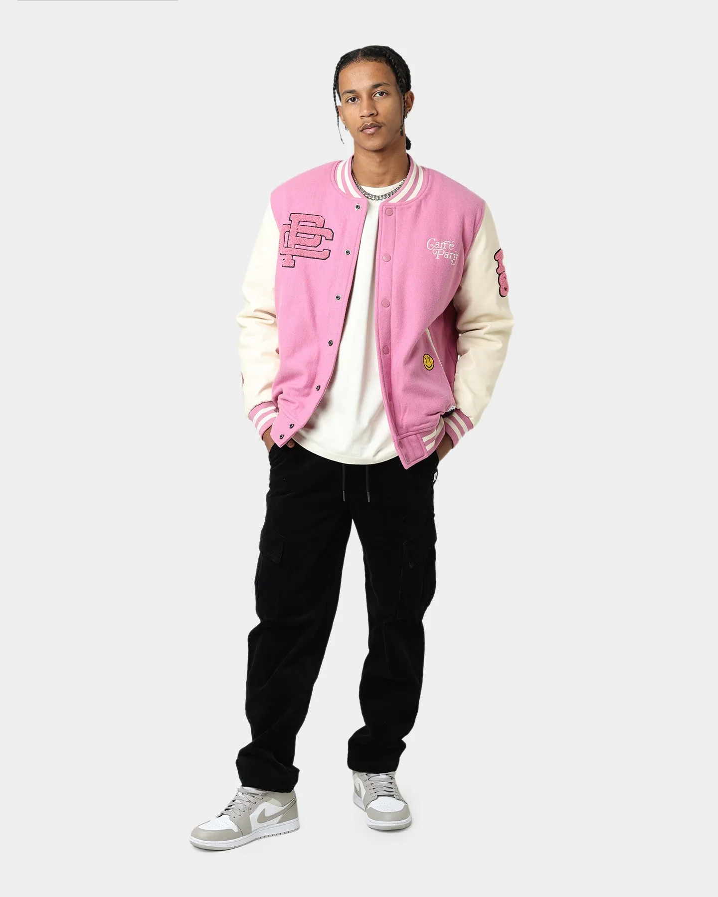 Carré Peace Varsity Jacket Pink