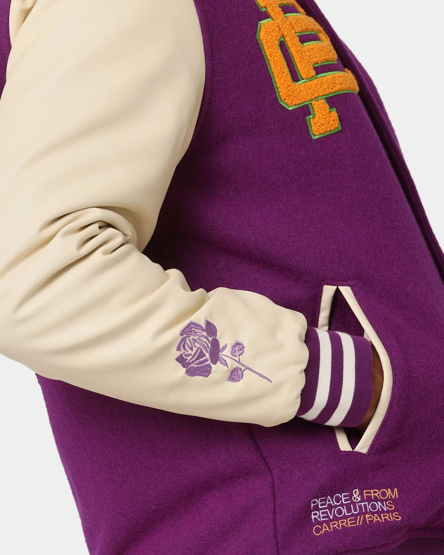 Carré Peace Varsity Jacket Purple