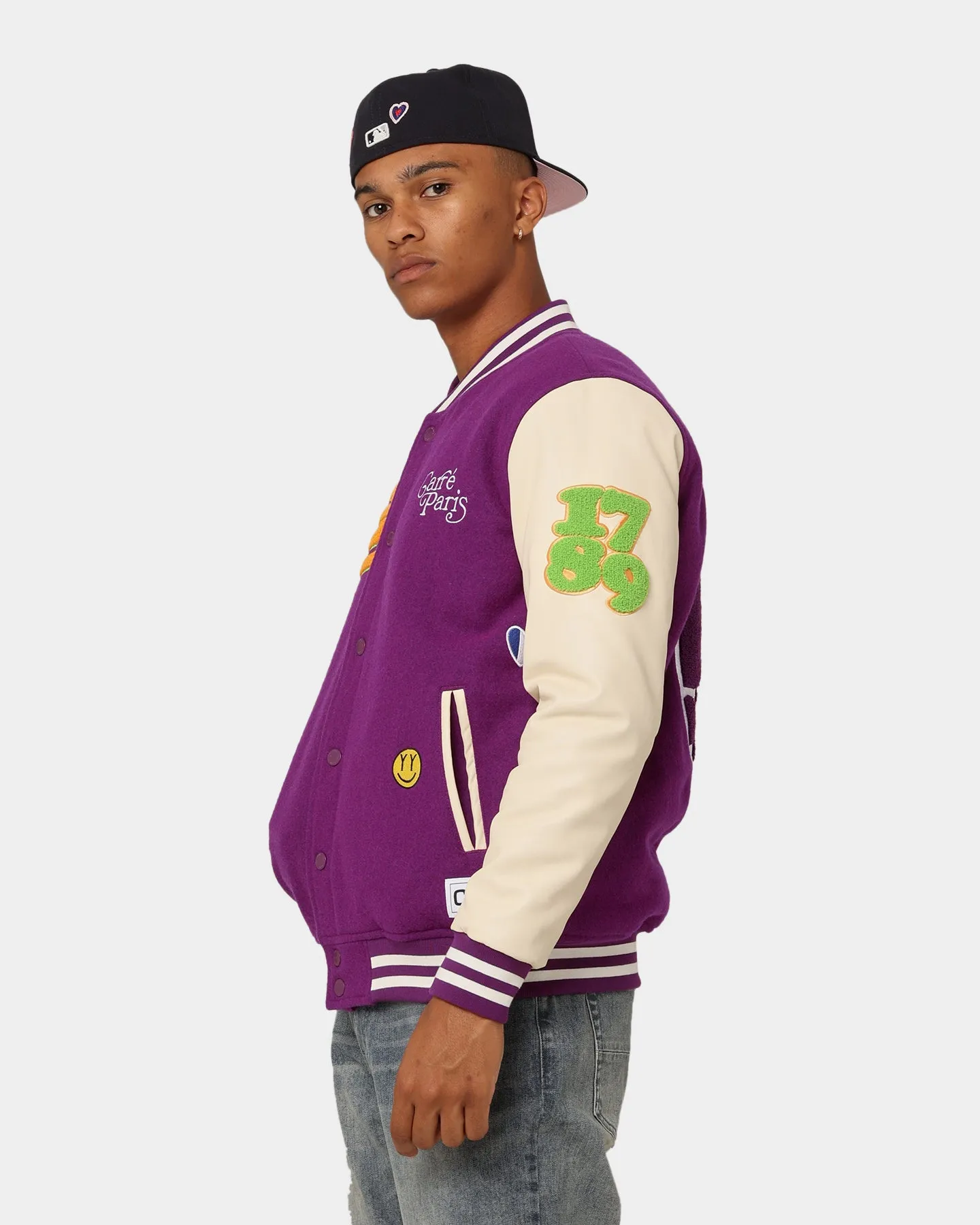 Carré Peace Varsity Jacket Purple