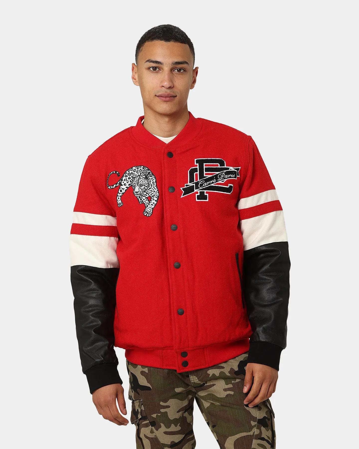 Carre Leo Varsity Jacket Red