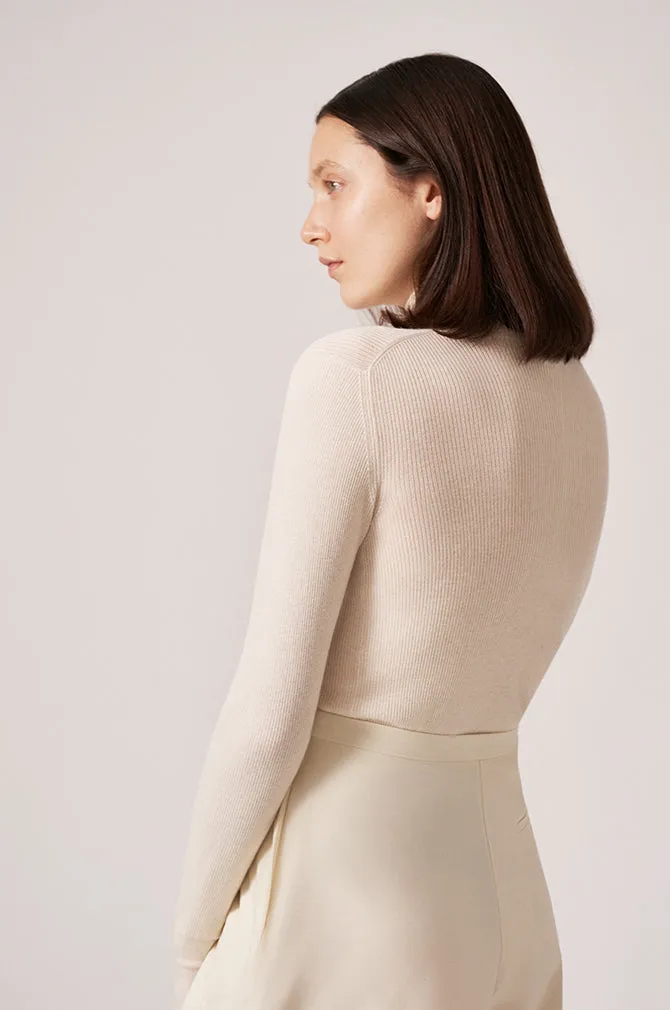 CASHMERE / SILK RIB TURTLENECK