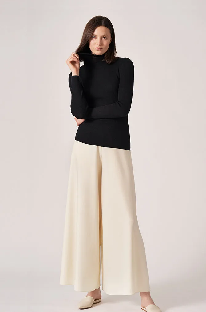 CASHMERE / SILK RIB TURTLENECK