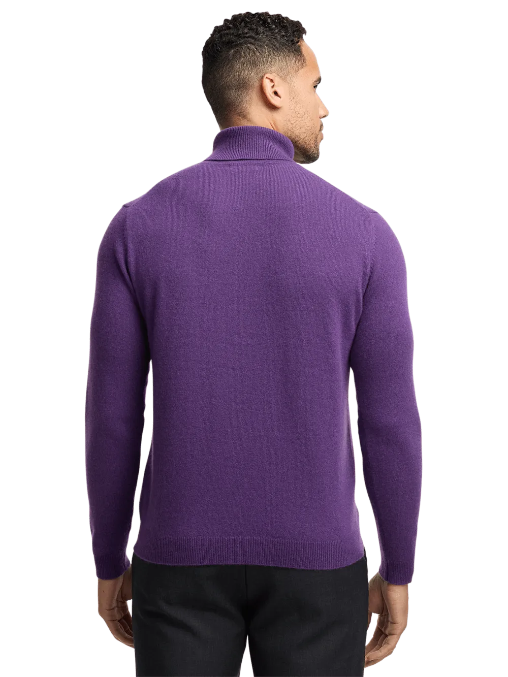 Cashmere Turtleneck Sweater - Purple