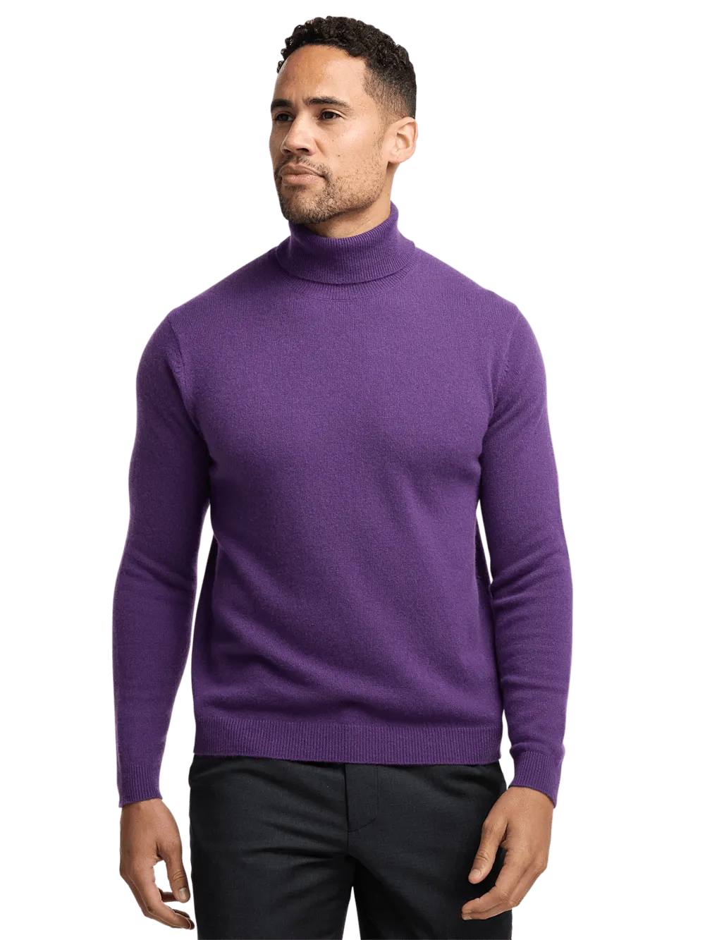 Cashmere Turtleneck Sweater - Purple