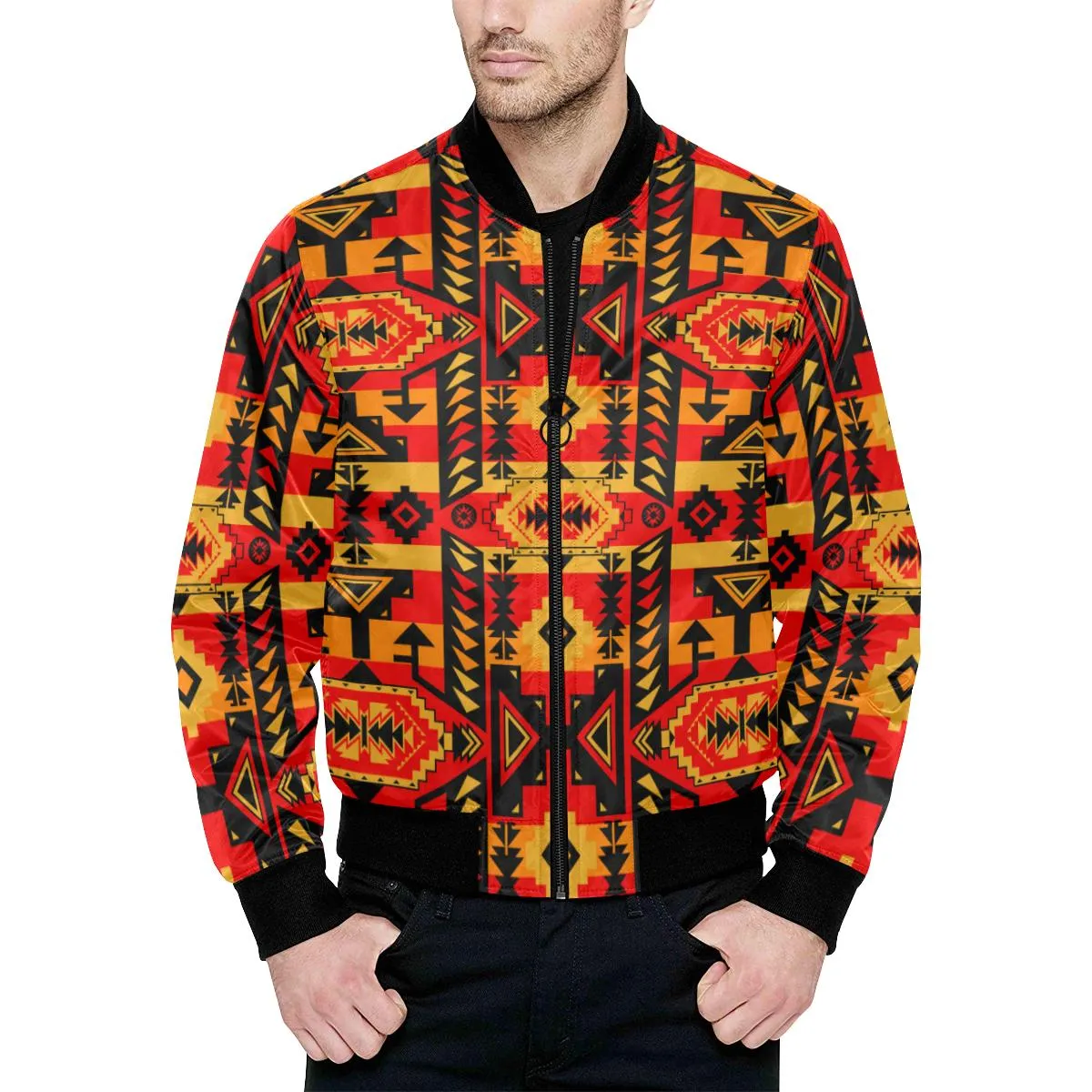 Chiefs Mountain Fire Unisex Heavy Bomber Jacket with Quilted Lining