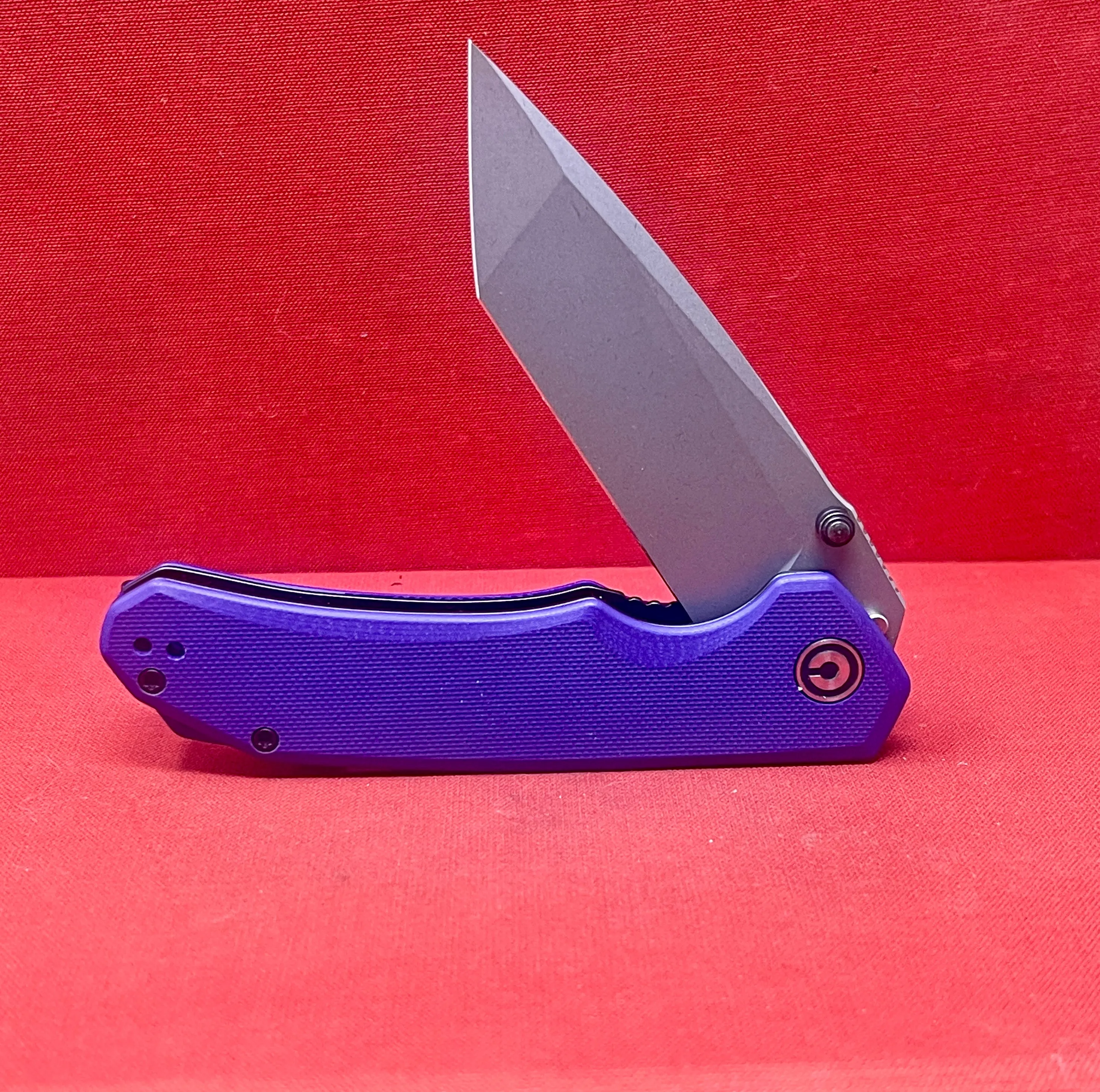 Civivi Brazen C20235A Purple G10 Handle Gray Stonewashed D2 Blade Tanto