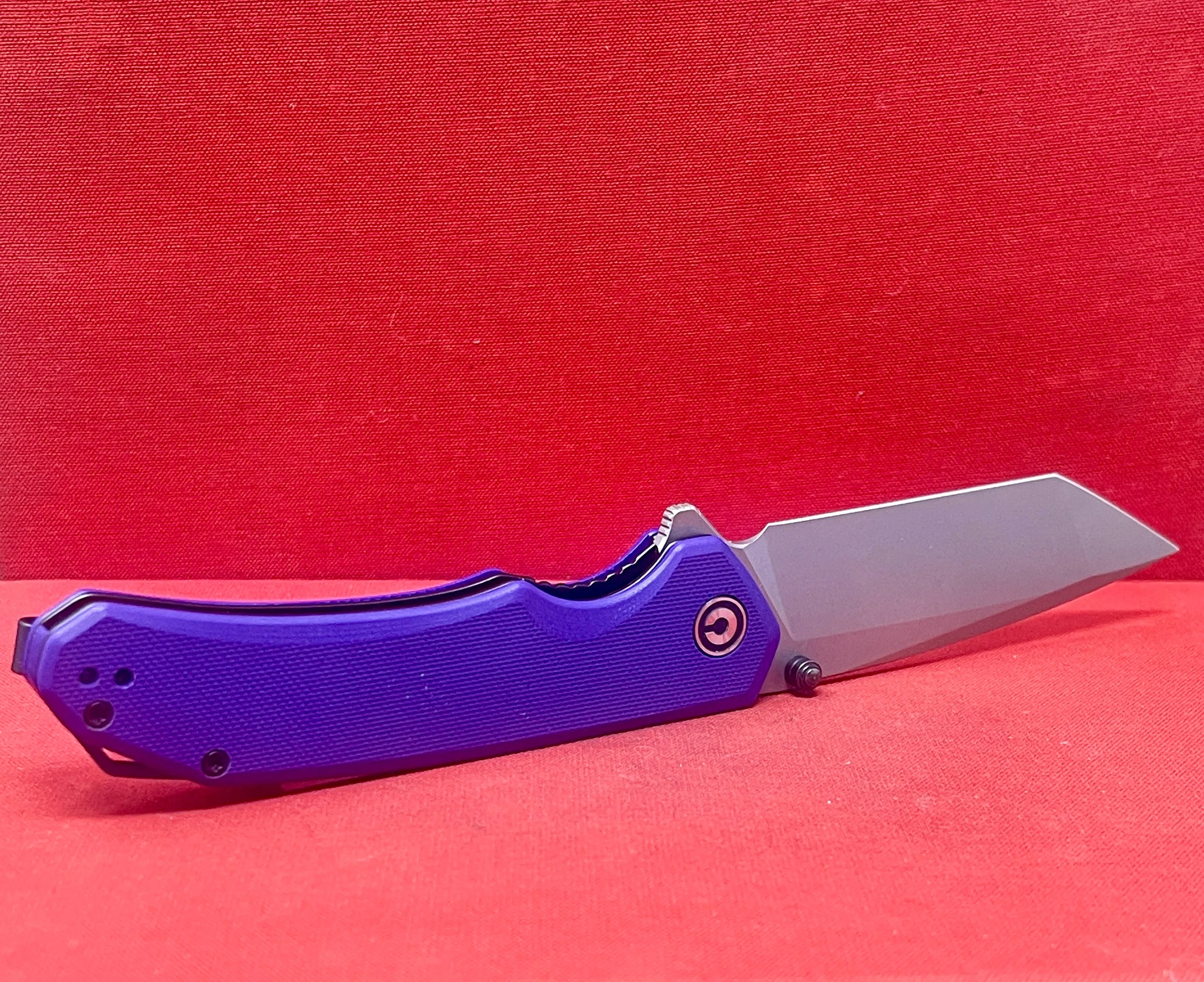 Civivi Brazen C20235A Purple G10 Handle Gray Stonewashed D2 Blade Tanto