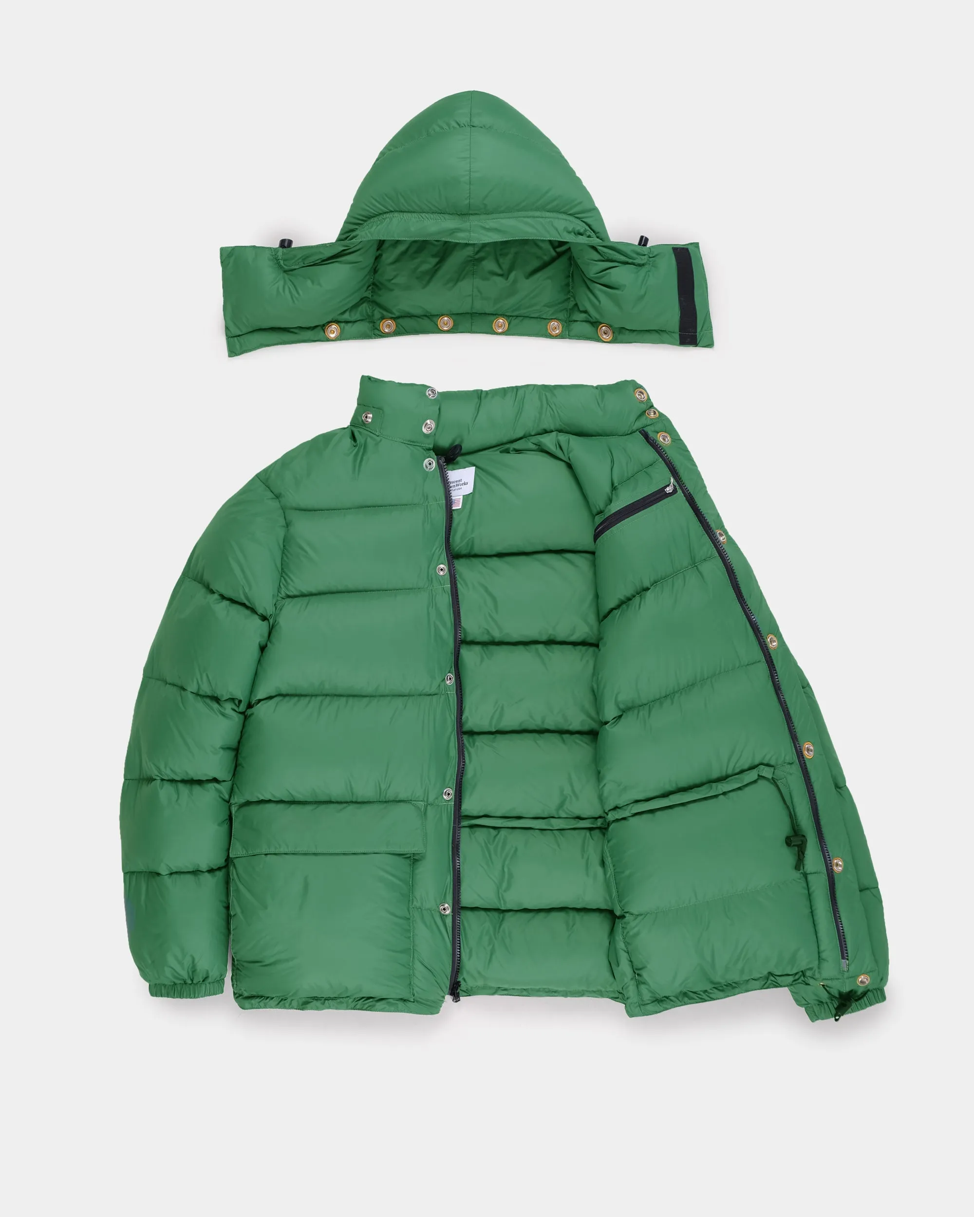 Classico Down Parka - Streakfree Nylon - Green (Final Sale)