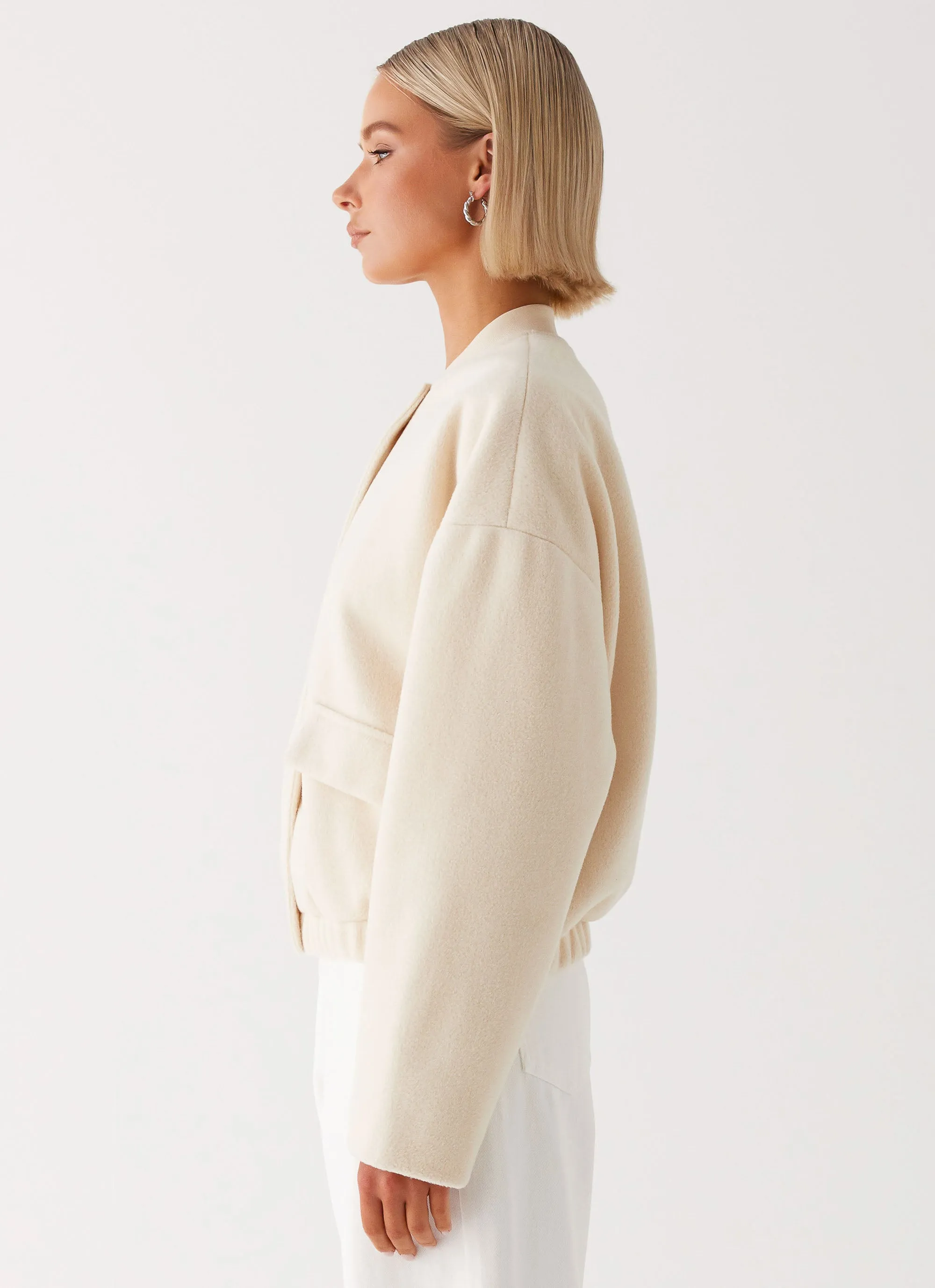 Cloudia Bomber Jacket - Ivory