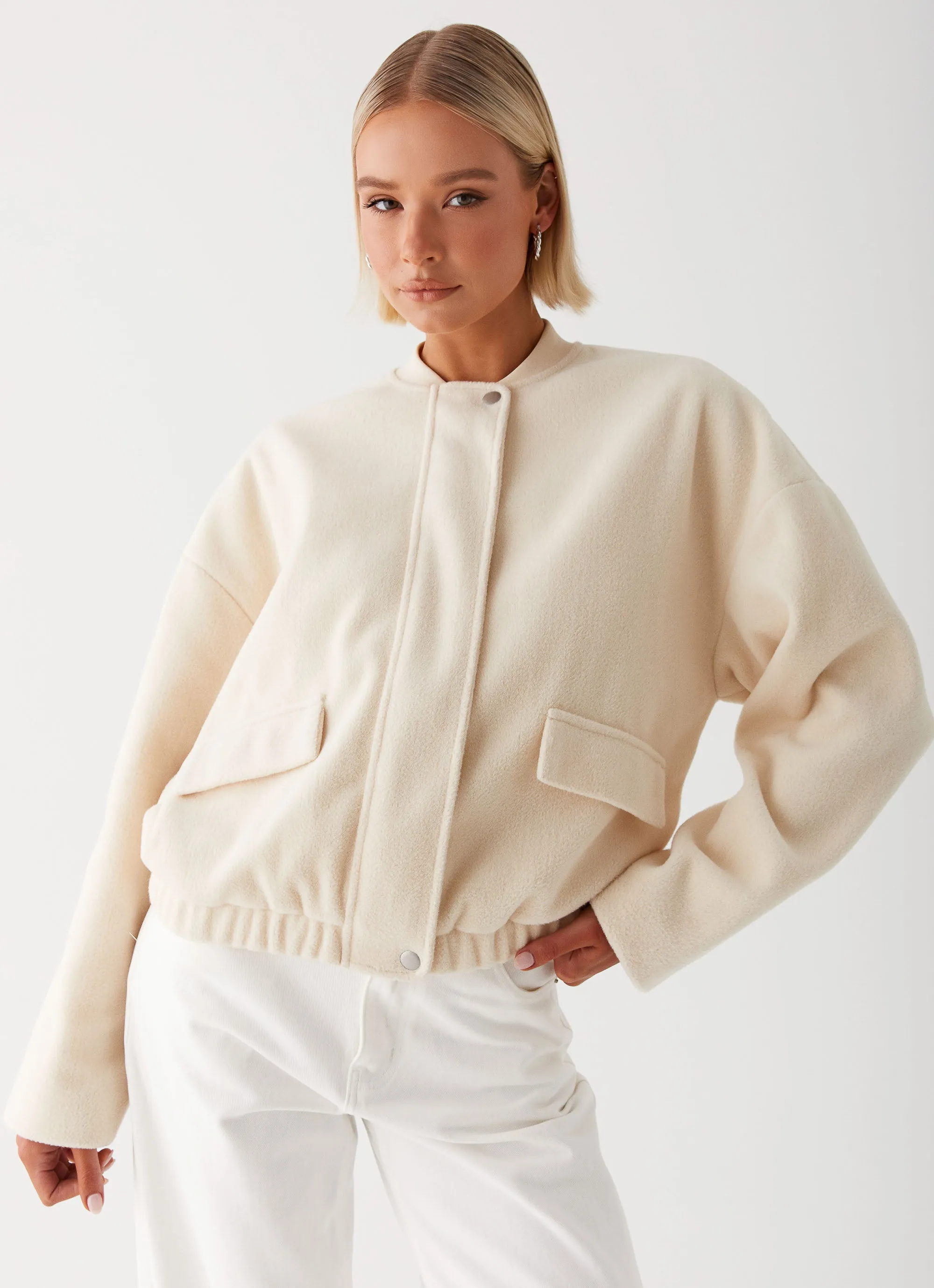 Cloudia Bomber Jacket - Ivory