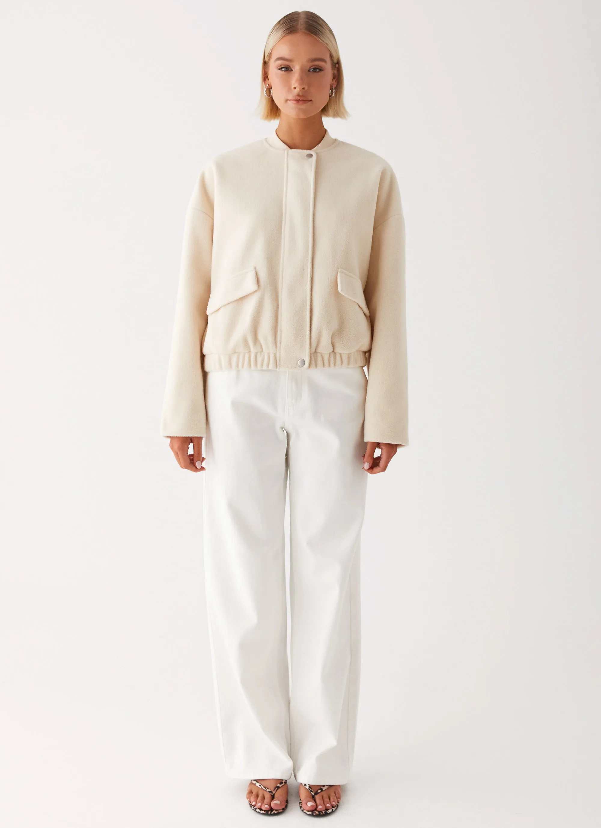 Cloudia Bomber Jacket - Ivory