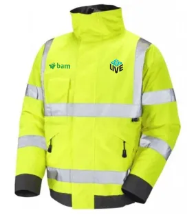 Co-op Live Padded Hi Vis Bomber Site Jacket