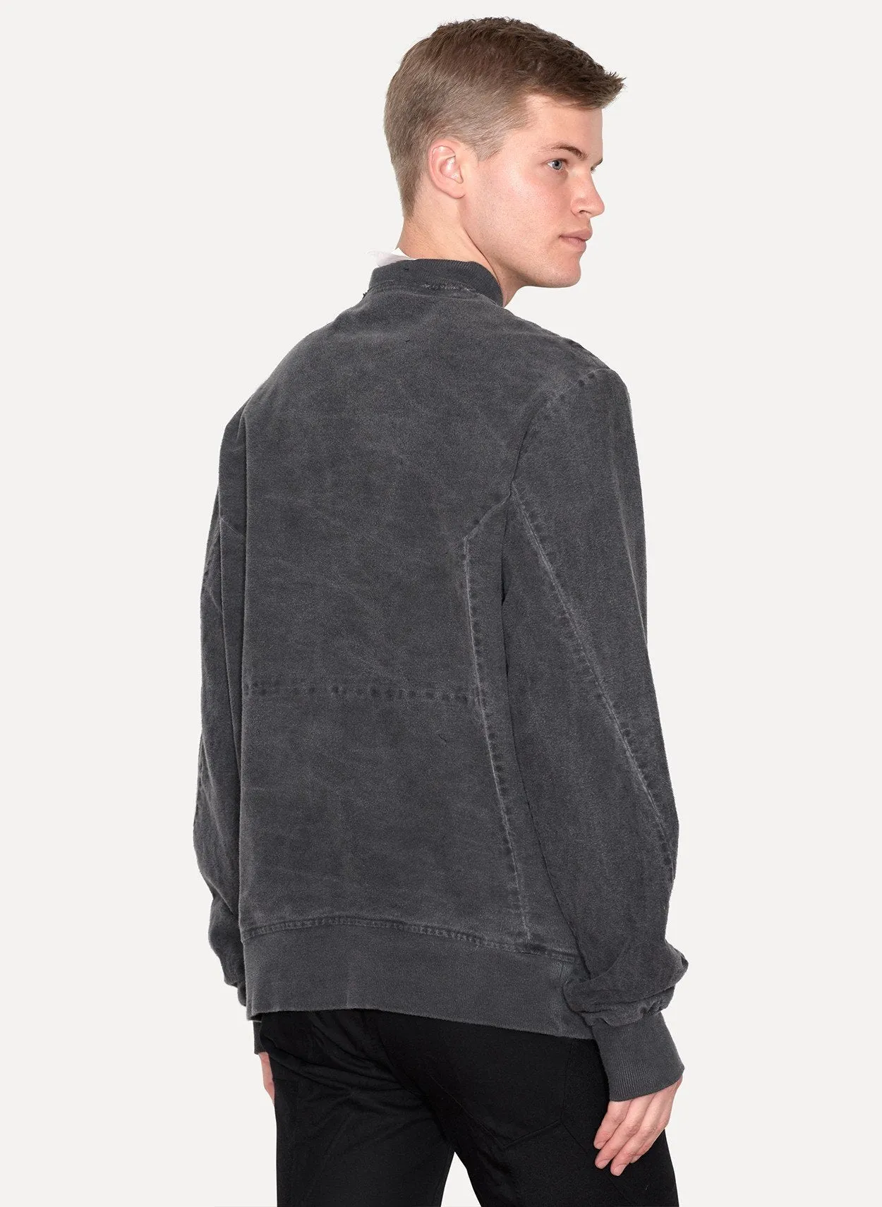 Cold Black Moleskin Bomber