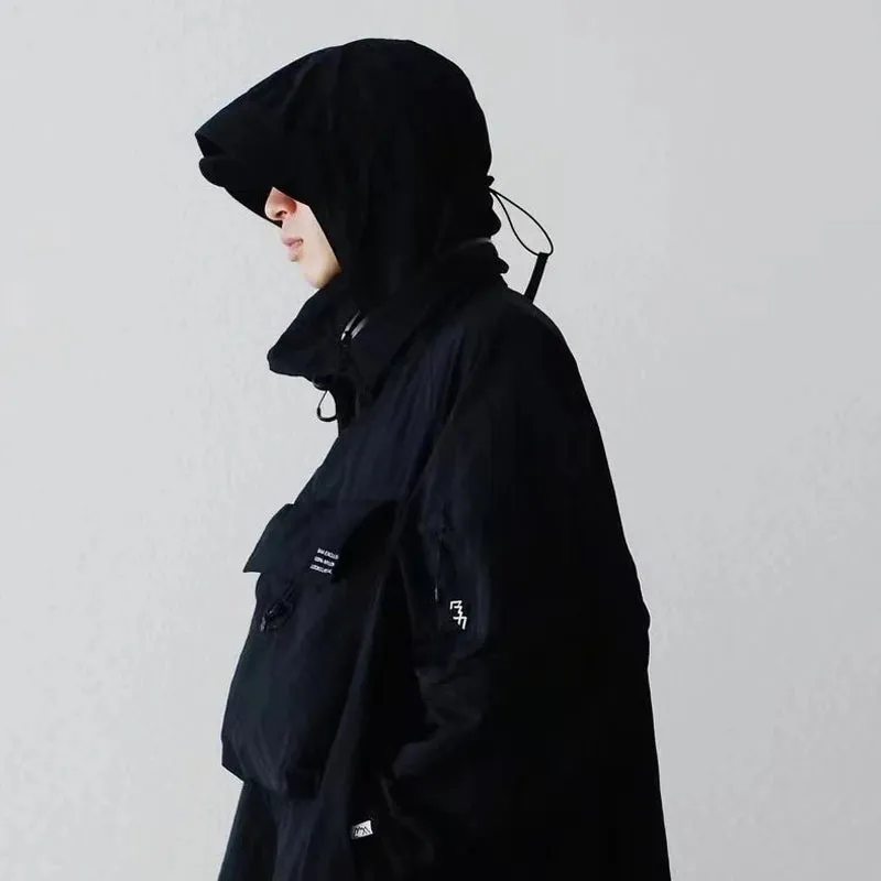 Comfy Japanese Trend Waterproof Hooded Silhouette Jacket