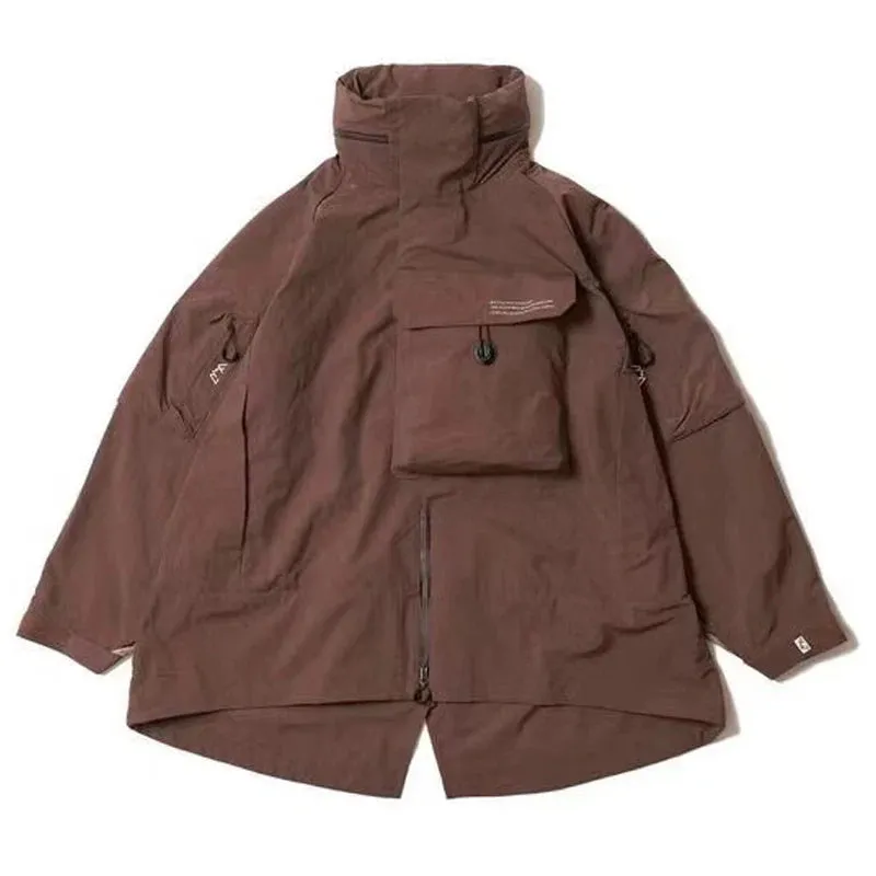 Comfy Japanese Trend Waterproof Hooded Silhouette Jacket