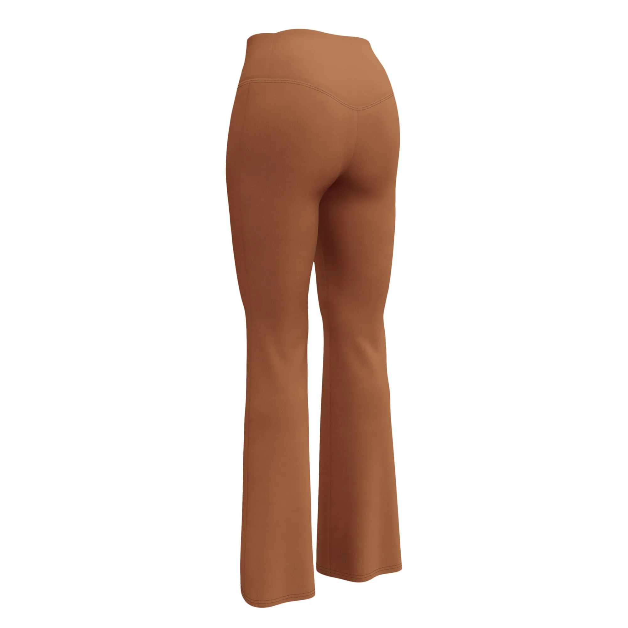 Copper High Waisted Flare Leggings