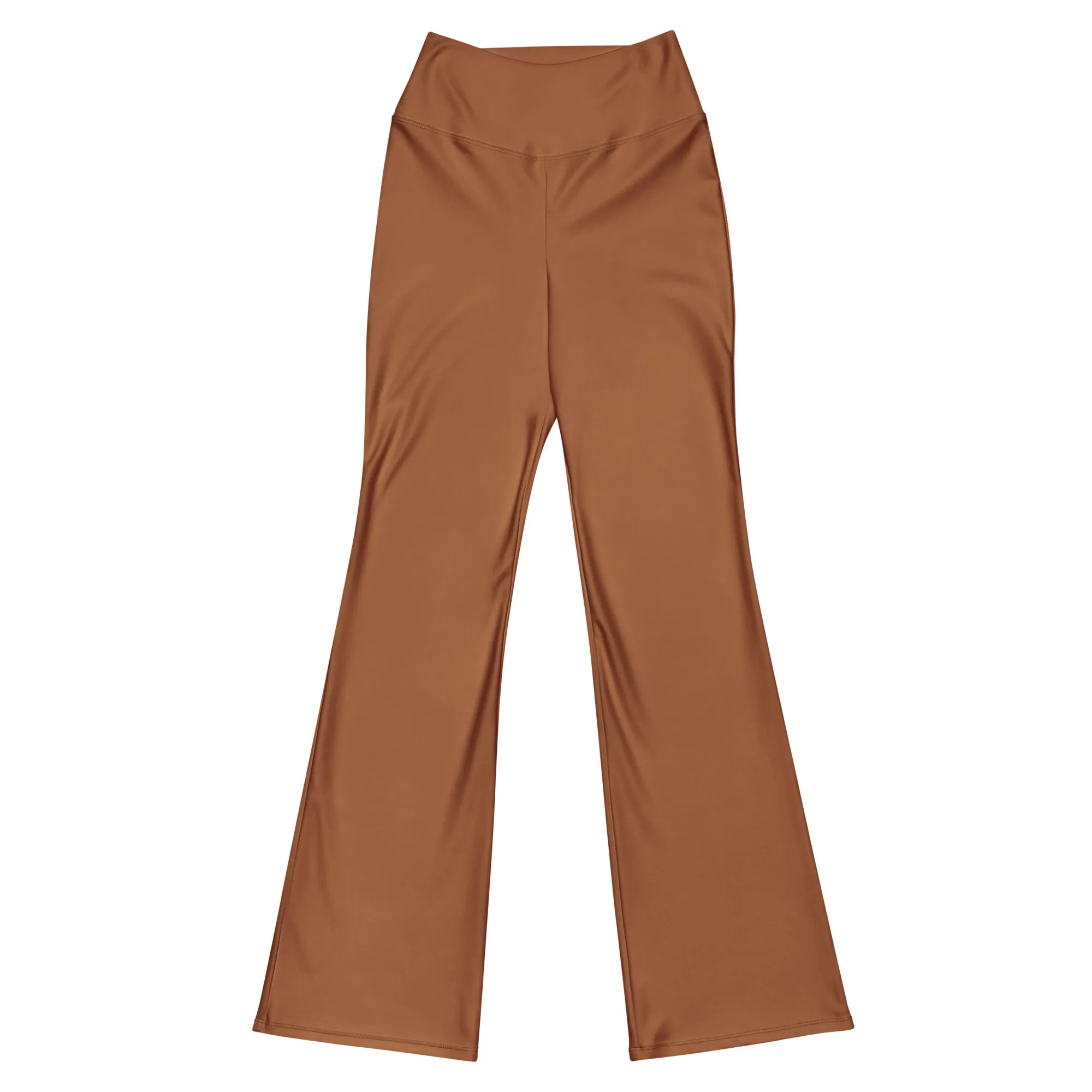 Copper High Waisted Flare Leggings