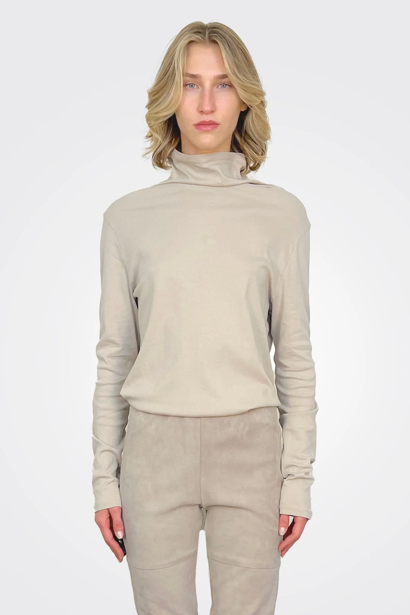 Cotton Turtleneck - Jute